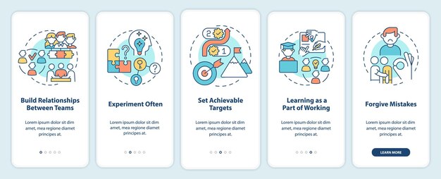 Ideen zur Mitarbeiterbindung beim Onboarding auf dem Bildschirm der mobilen App