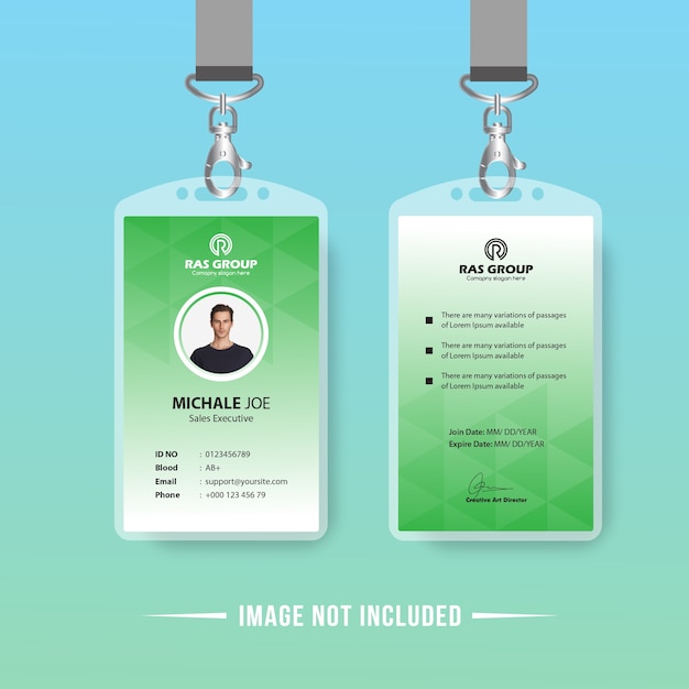 Identifikation oder ID-Karten-Design