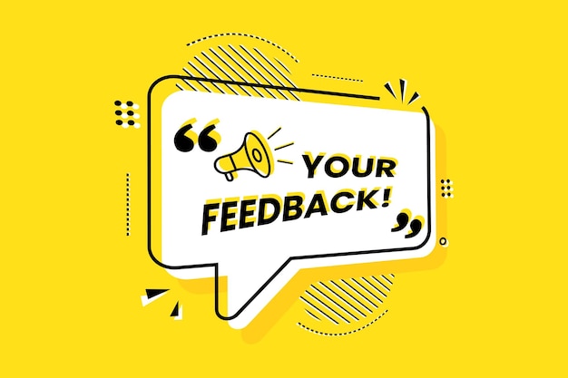 Ihr feedback-symbol umfrage oder feedback-zeichen