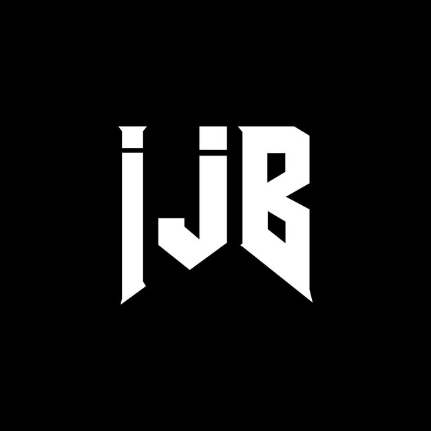 IJB Buchstaben-Logo-Design für Technologieunternehmen IJB Logo-Design Schwarz-Weiß-Farbkombination IJB logo IJB Vektor IJB Design IJB Ikon IJB Alphabet IJB Typografie Logo-Design