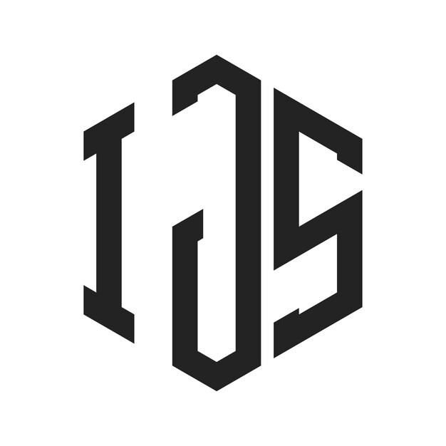 IJS-Logo-Design Anfangsbuchstaben IJS-Monogramm-Logo in sechseckiger Form