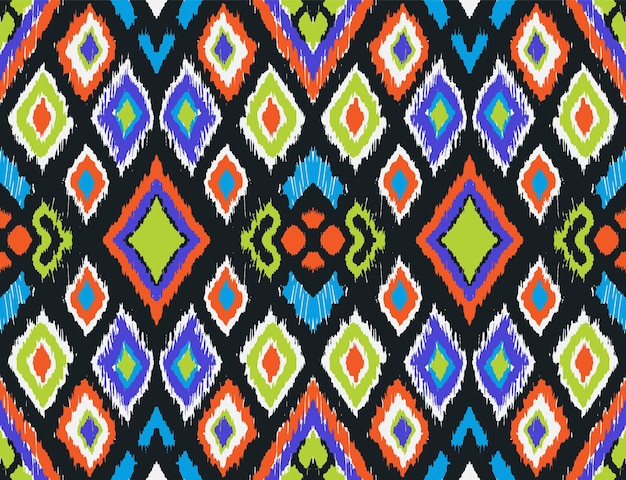 Vektor ikat geometrische folklore ornament tribal ethnische textur indisch skandinavisch mexikanischen volksmuster