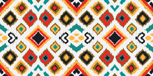 Ikat geometrische folklore ornament tribal ethnische textur indisch skandinavisch mexikanischen volksmuster