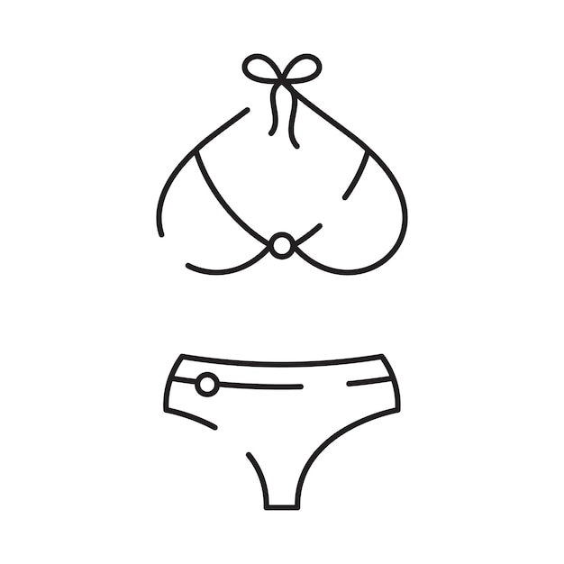 Ikon der Sommer- und Strandlinie Umriss-Symbol Sommerurlaub