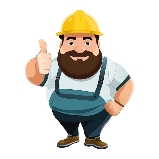 Ikon des arbeitenden Mannes als Baumeister, Mechaniker oder Klempner für das Logo
