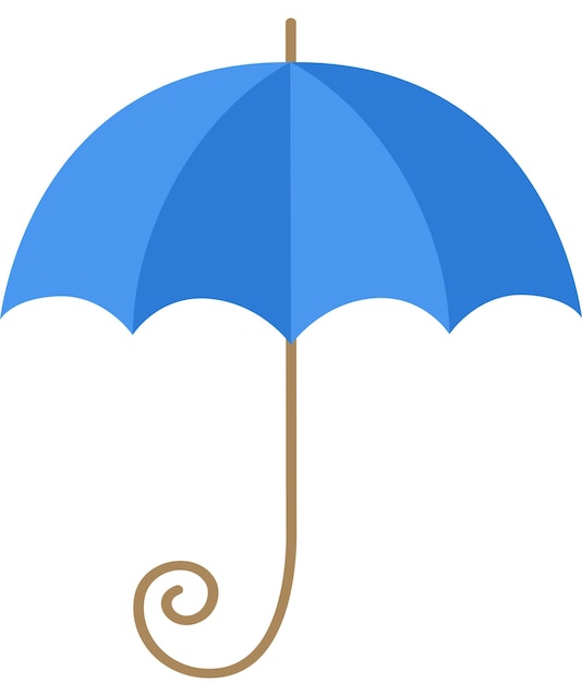 Ikon des blauen Regenschirmes isoliert