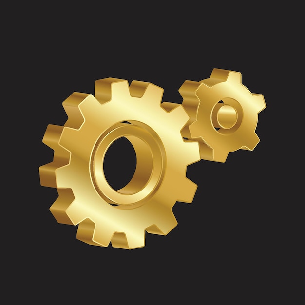 Ikon des goldenen Getriebes