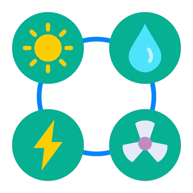 Vektor ikon für energiequellen