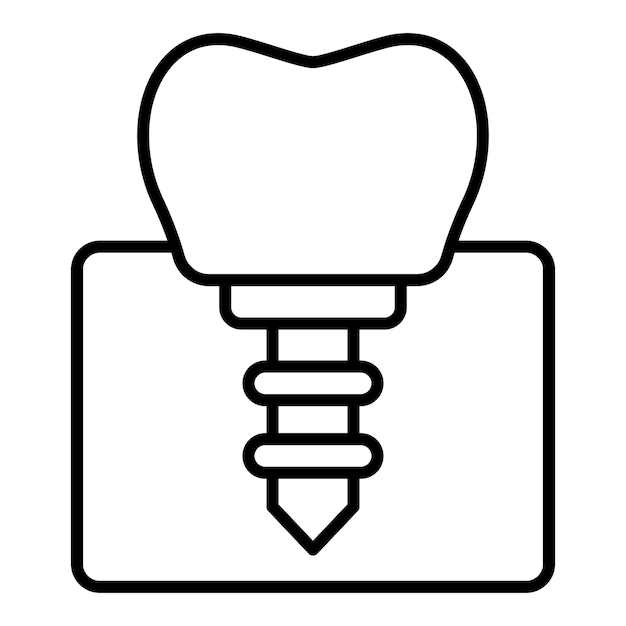Vektor ikon für zahnimplantate