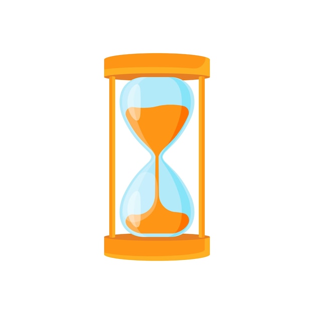 Ikonen der Sanduhr im flachen Stil Sandglas-Vektorillustration auf isoliertem Hintergrund Sanduhr-Signal-Geschäftskonzept