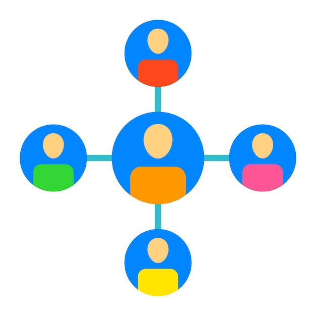 Vektor ikonen des organisationsdiagramms