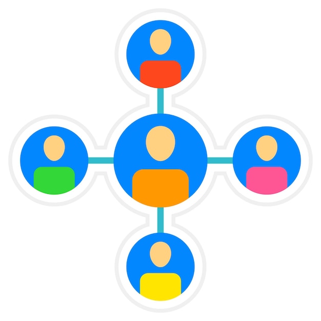 Vektor ikonen des organisationsdiagramms