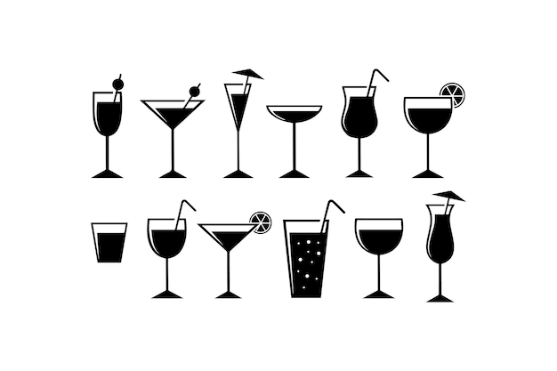Ikonen für Cocktails und Getränke
