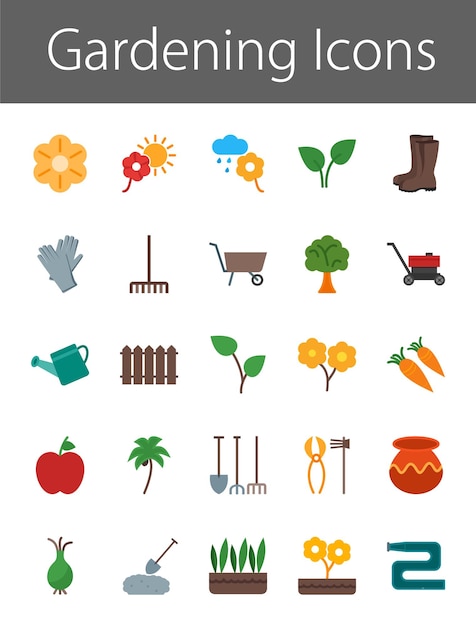 Ikonen für den Gartenbau