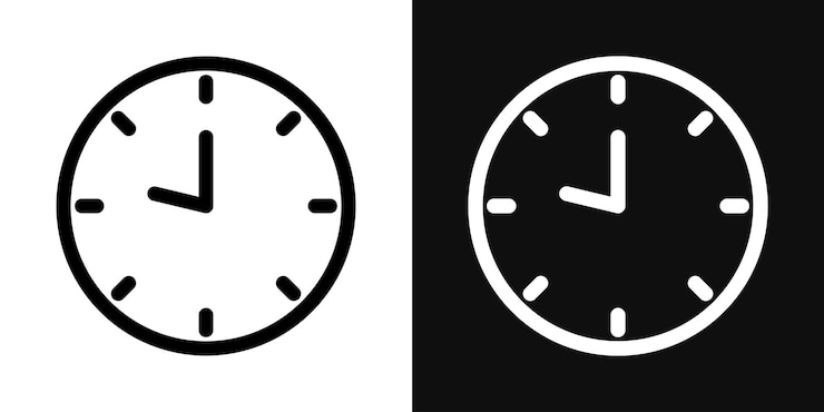 Vektor ikonen für die uhr