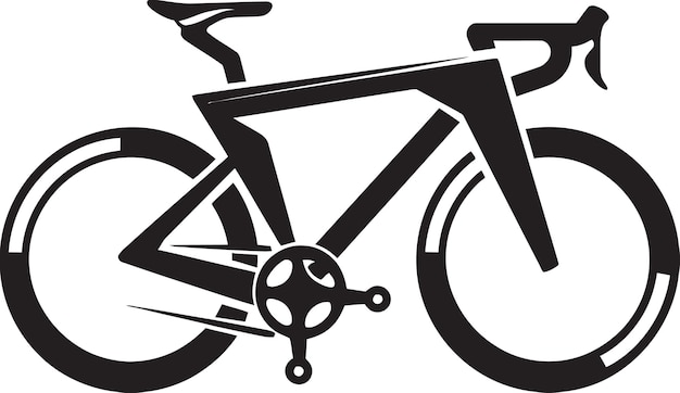 Vektor ikonen für radwege, design, speedway-emblem, schwarzes fahrrad-ikonen