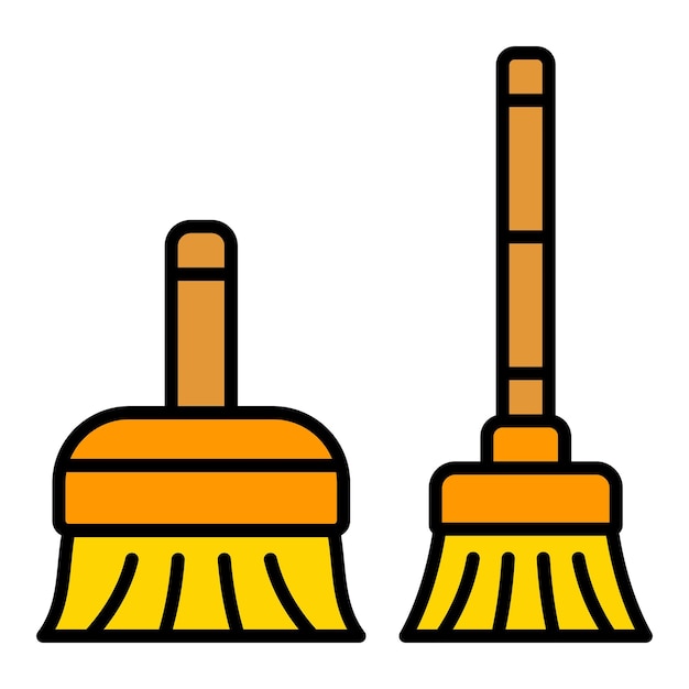 Vektor ikonen für sweeping-werkzeuge