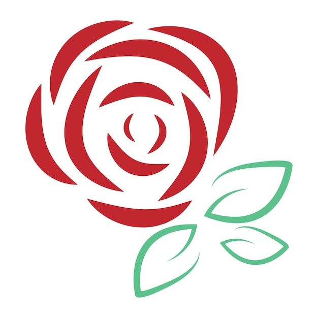 Vektor ikonendesignillustration der roten rosen