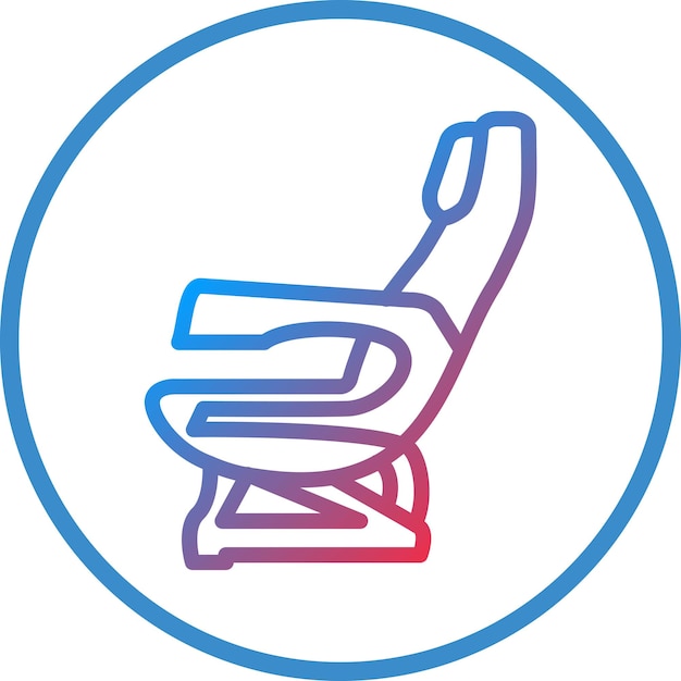 Ikonenstil des Flugzeugsitzes