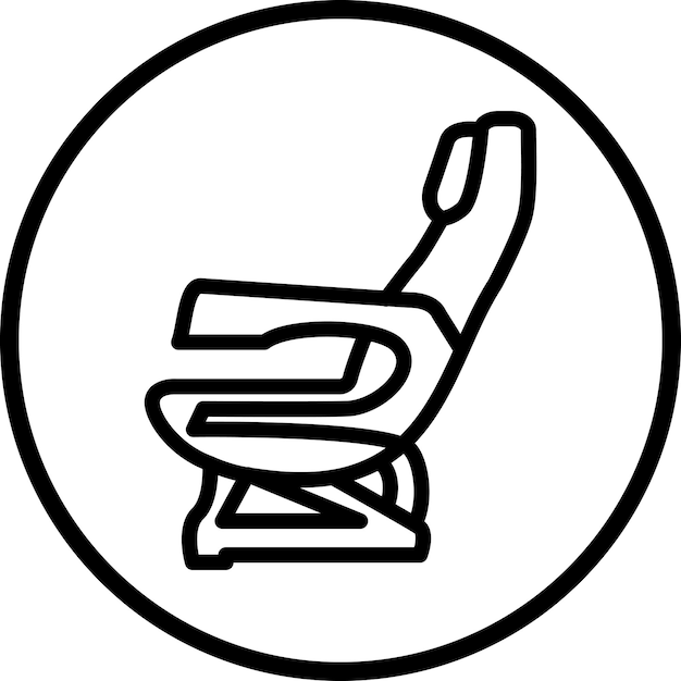 Ikonenstil des Flugzeugsitzes