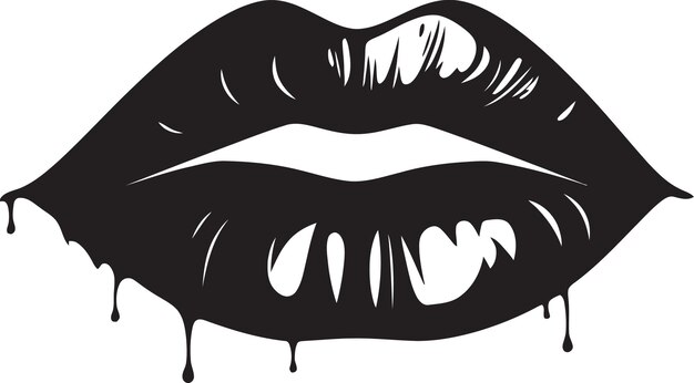 Vektor ikonische lippenkunst vektor-logo-serie göttlicher kuss frau lippen emblem-set