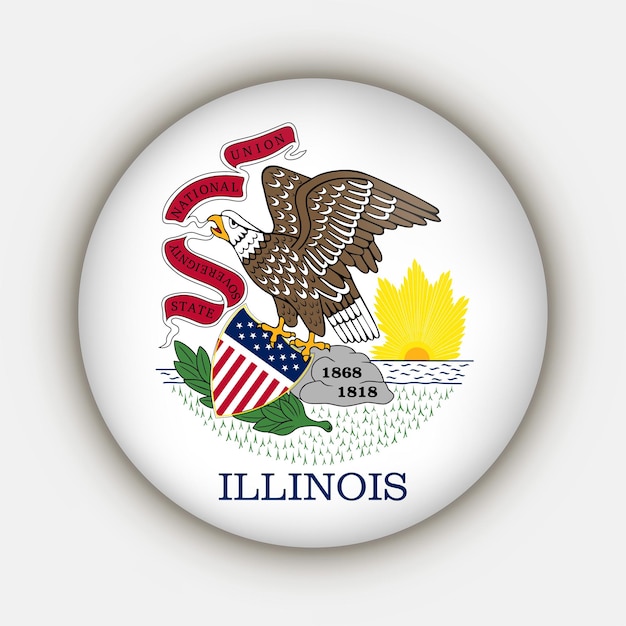 Illinois staatsflagge vektor-illustration