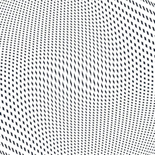 Illusiver Vektorhintergrund mit schwarzen chaotischen Linien, Moiré-Stil. Kontrast geometrisches Trance-Muster, optischer Hintergrund.