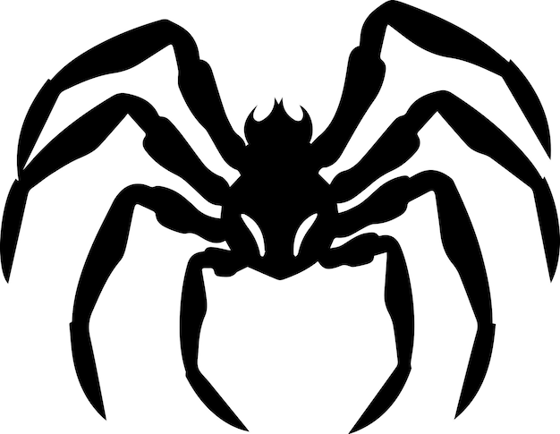 Illustration 5 der silhouette des spinnenvektors