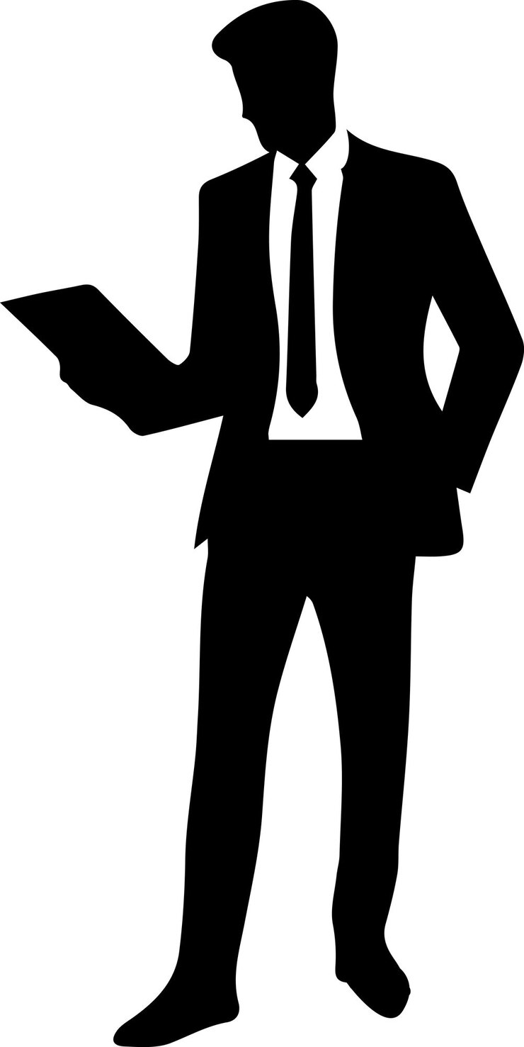 Vektor illustration 7 der vektorsilhouette eines geschäftsmannes