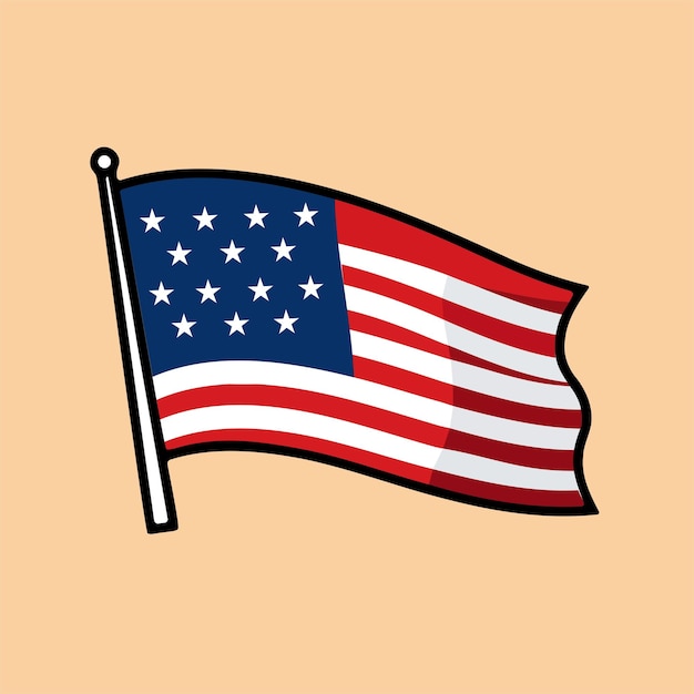 Illustration amerikanische Flagge Vektor-Symbol