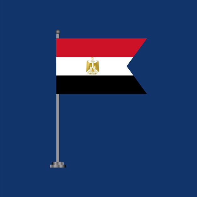 Vektor illustration der ägyptischen flaggenvorlage