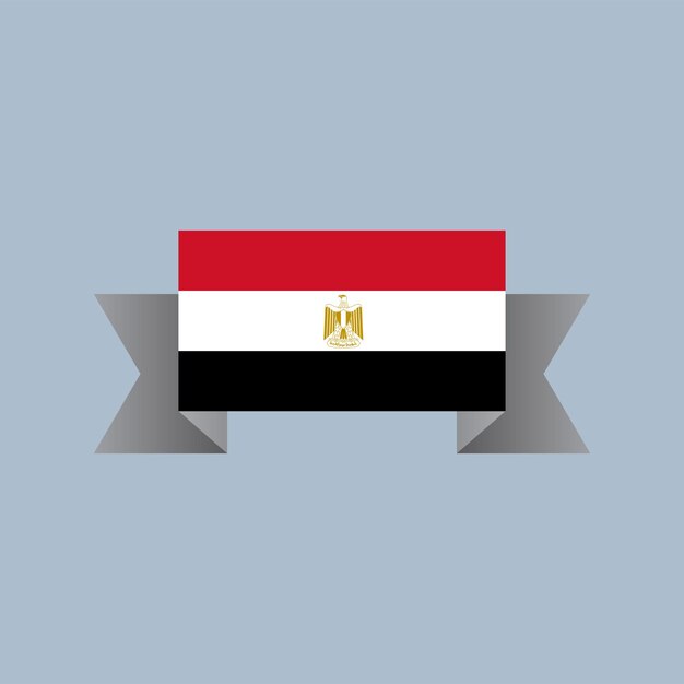 Vektor illustration der ägyptischen flaggenvorlage