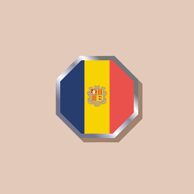 Illustration der andorra-flaggenvorlage