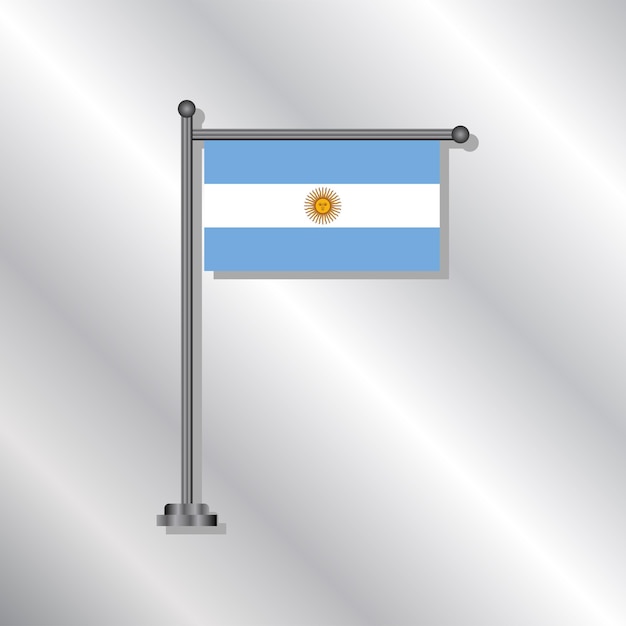 Illustration der argentinischen flaggenvorlage