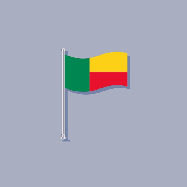 Illustration der Benin-Flaggenvorlage