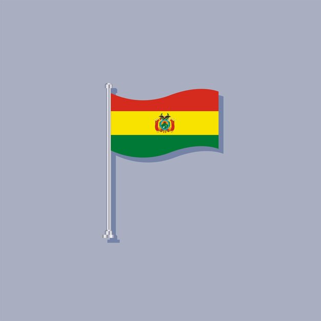 Illustration der Bolivien-Flaggenvorlage