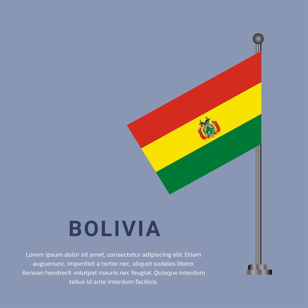 Illustration der Bolivien-Flaggenvorlage