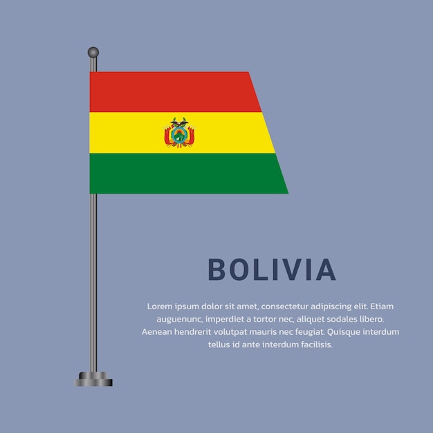 Illustration der Bolivien-Flaggenvorlage