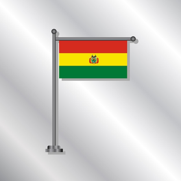 Illustration der Bolivien-Flaggenvorlage