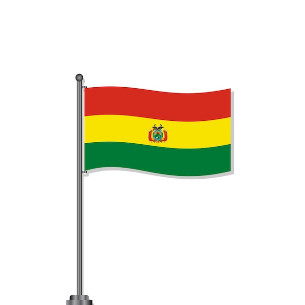 Illustration der Bolivien-Flaggenvorlage