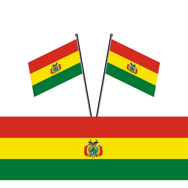 Illustration der Bolivien-Flaggenvorlage