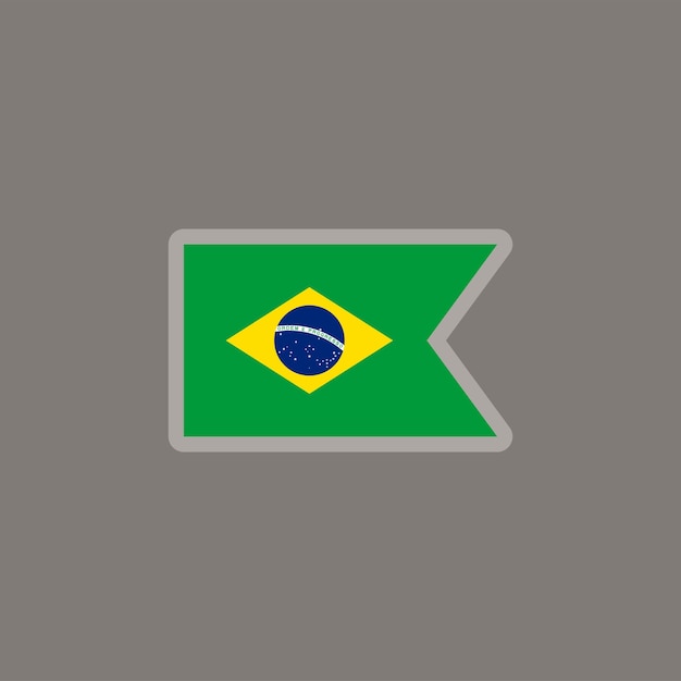 Illustration der brasilianischen flaggenvorlage