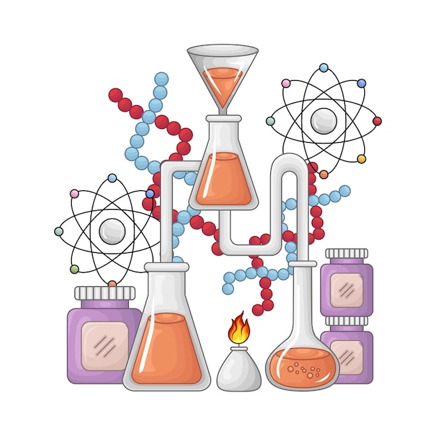 Vektor illustration der chemie