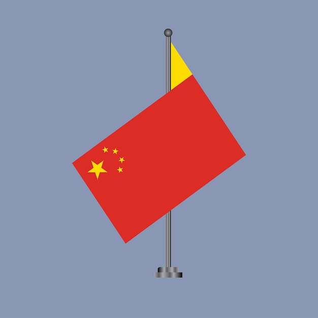 Illustration der chinesischen flaggenvorlage