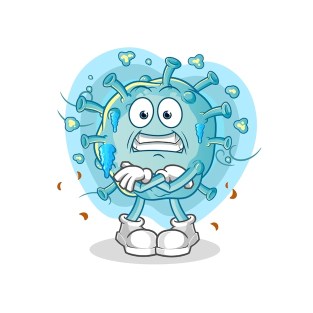 Illustration der corona-virus-kälte. zeichenvektor