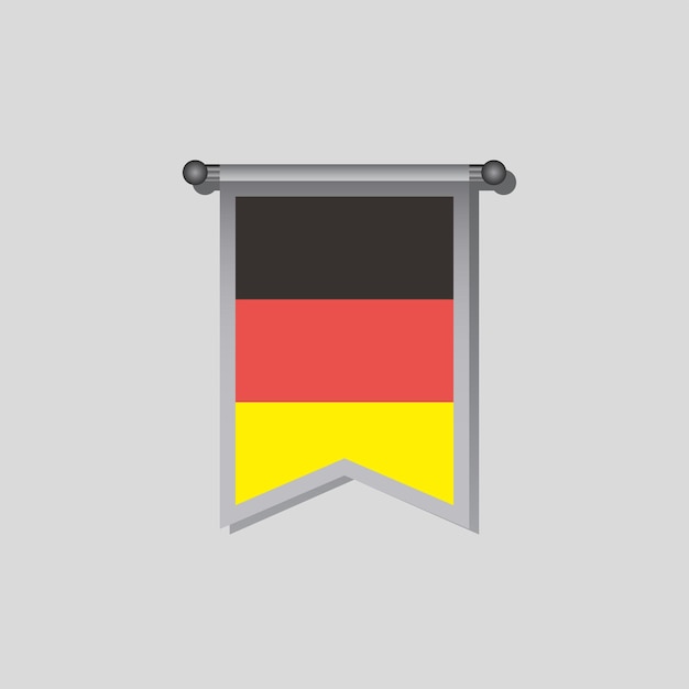 Vektor illustration der deutschland-flaggenvorlage