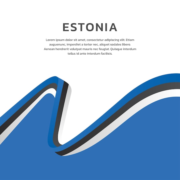 Illustration der estland-flaggenvorlage
