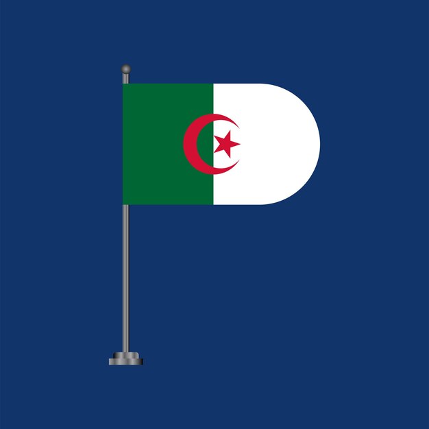 Vektor illustration der flaggenvorlage algeriens