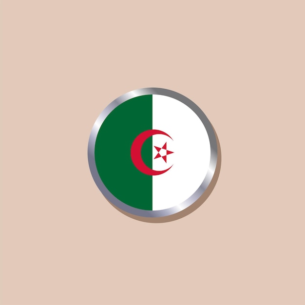 Illustration der flaggenvorlage algeriens