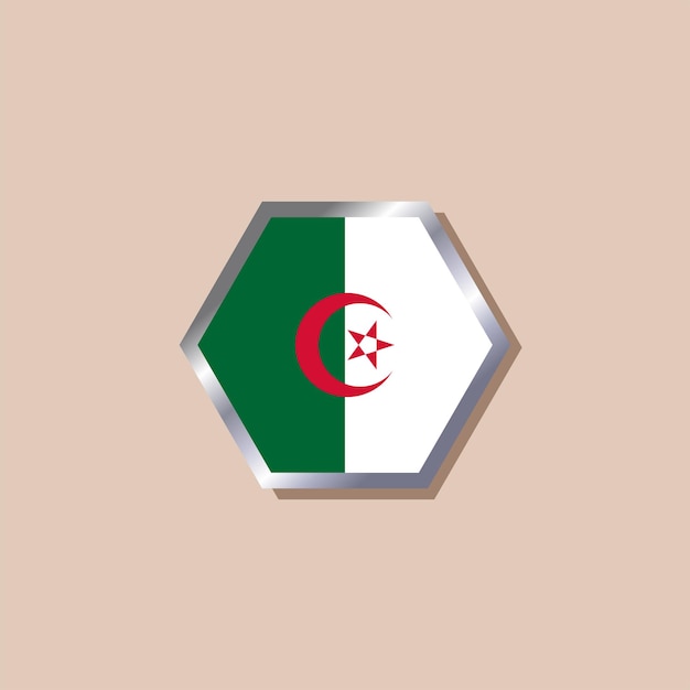 Illustration der flaggenvorlage algeriens